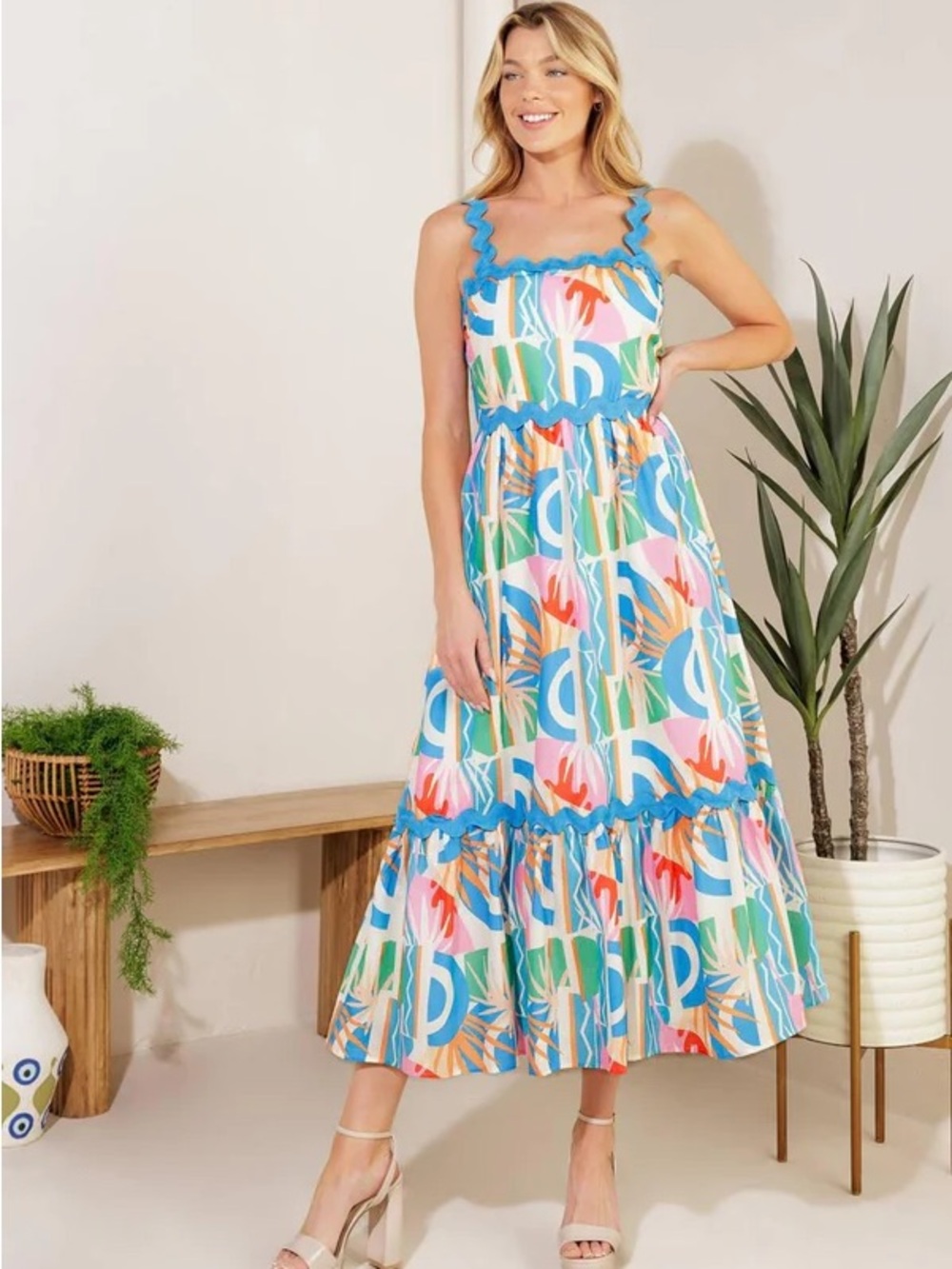 NWOT Ric Rac Floral Midi Dress